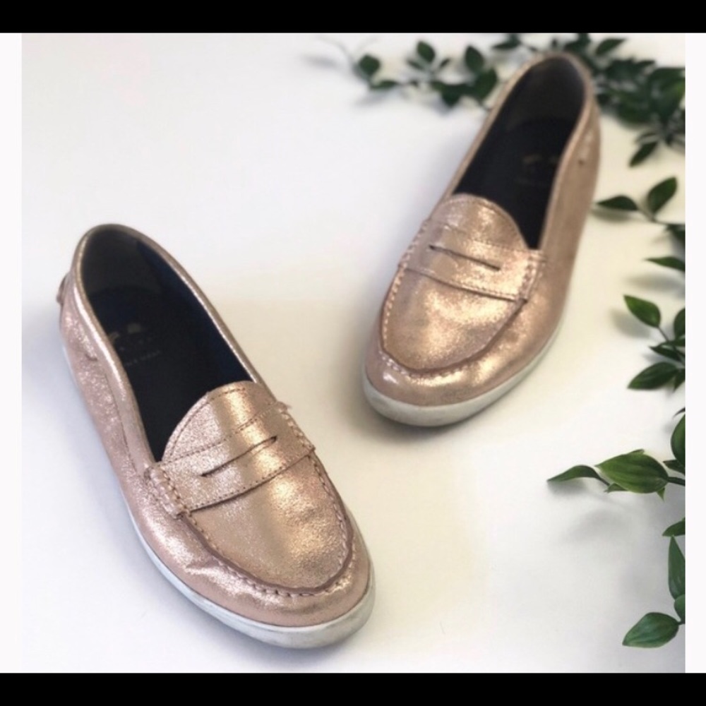 Cole Haan 8.5 Loafer Metalic Rose Gold
